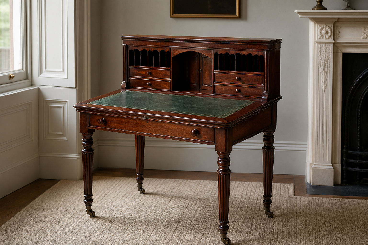 Victorian mahogany writing desk
