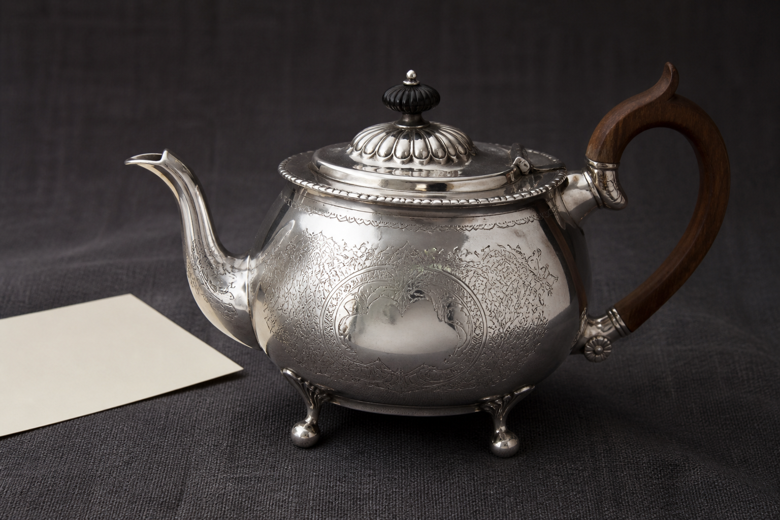 Georgian silver teapot, London 1789
